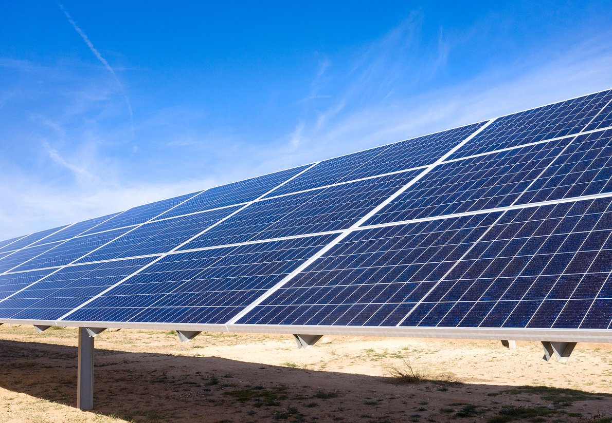 Solarpark in Albeniz Spanien